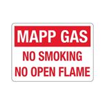 Mapp Gas No Smoking No Open Flame  Sign